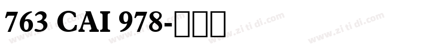 763 CAI 978字体转换